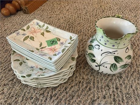 Dishes and Pitcher