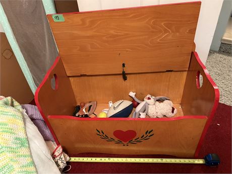 Wood Chest with Toys