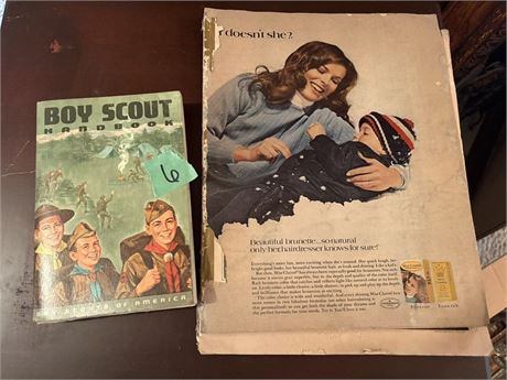Vintage Boy Scout Book and magazine