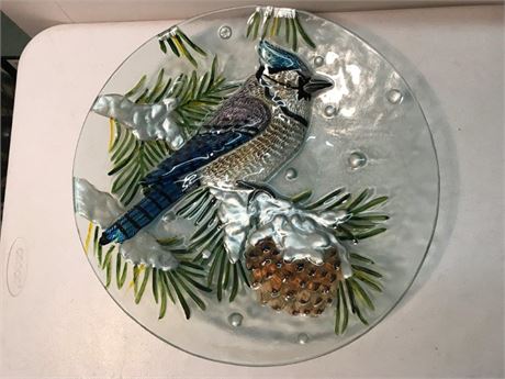 Beautiful Large Glass Bird Bath