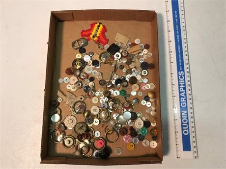 Flat of Buttons & Misc.
