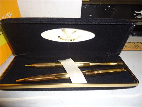Centennial Pen Set & Mini Cast Iorn Pot & Misc.