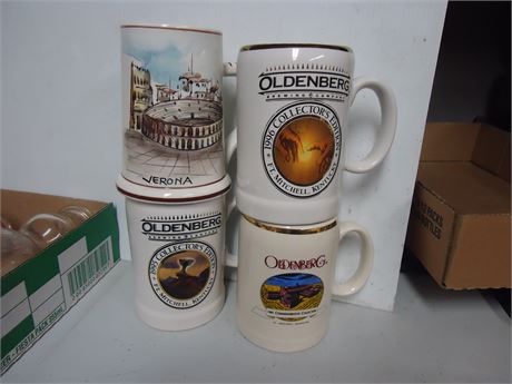 4 Collectible Mugs. 3 Oldenberg & One Verona