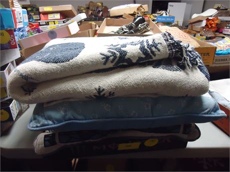 Decorative Pillows & Throw Blanket
