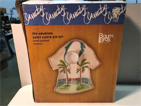 Baum Bros 2pc Hawaiian Shirt Chip'N Dip Set