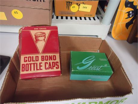 New Gold Bond Bottle Caps & Greist Decorative Zigzagger