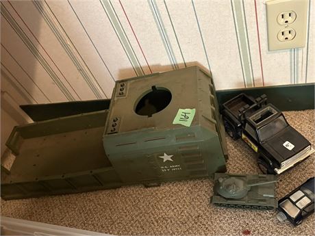 Toy Army Truck, Tank, Car