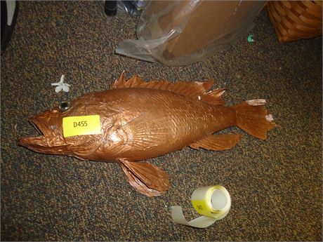 Small Fish Mount. Painted Gold