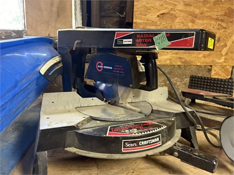 Radial Miter Saw, LOCATED UPSTAIRS GARAGE