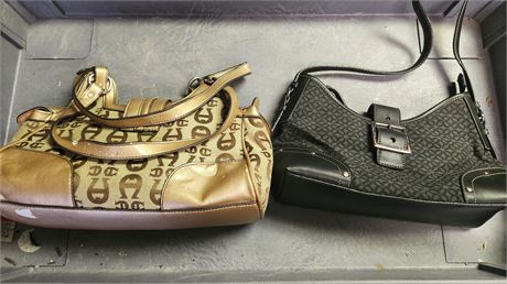2 Handbags. One Shows Wear To Material
