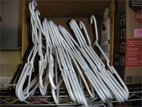 Lot Of Plastic Coat Hangers