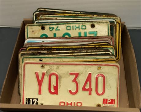 24 Ohio License Plates. 1970's To Today