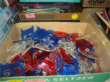 Plastic Letter Keychains
