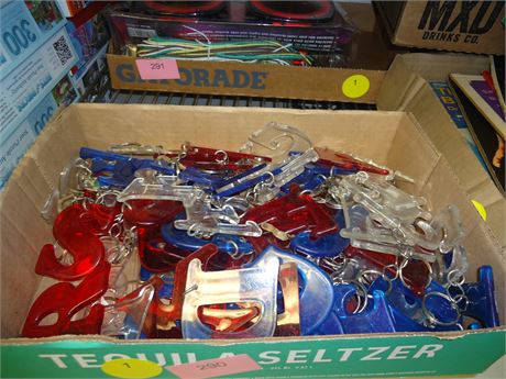 Plastic Letter Keychains