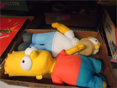 Homer & Bart Plush Collectible Toys