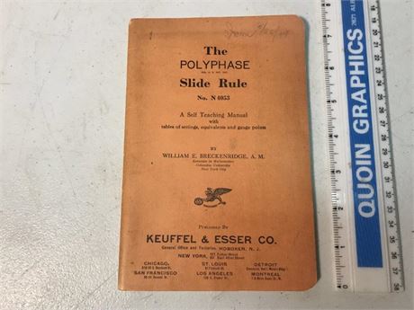 (Resale) 1938 The Polyphase Slide Rule