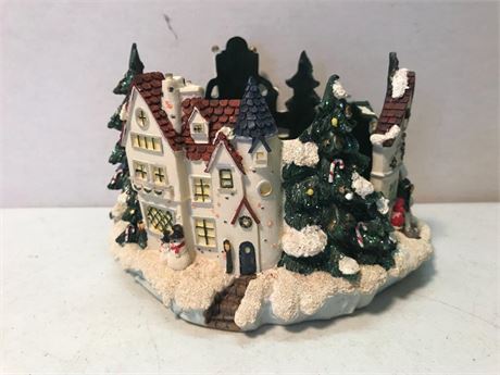 Large Christmas Themed Candleholder