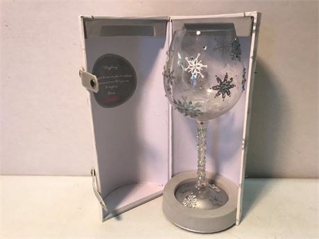 Lolita 22oz. Hand-painted & Bejeweled Wine Glass