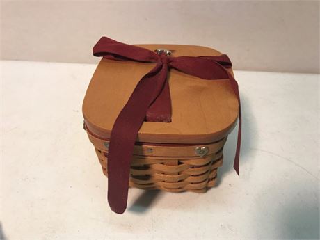 Longaberger Woodcrafts Basket & Lid