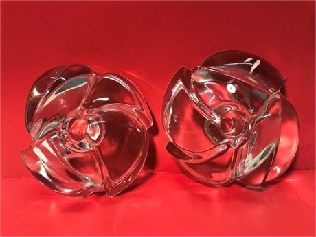 Glass Candleholders