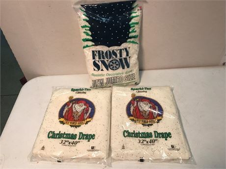 Christmas Drape & Frost Snow