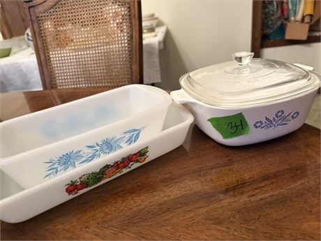 Vintage Dinnerware, Glassbake, Corning
