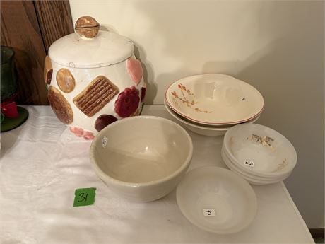 Dinnerware, Cookie Jar, Bowls