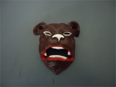 Small Cast Iron Decorative Dog Mask