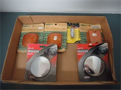 Blind Spot Mirrors & Clearance Lamp Replacement Lens & Misc.