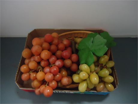 Vintage Plastic Fruit & Basket