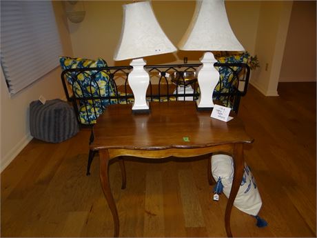 Pair of Lamps and Side Table