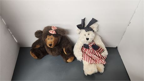 2 Plush Bears. One Is Marked Applause