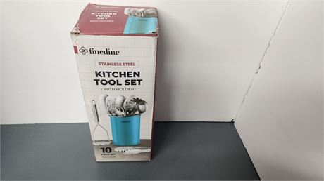 Finedine Stainless Steel Kitchen Tool Set With Holder