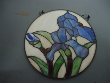 Stained Glass Hanging Flower Picture