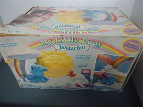 Vintage My Little Pony Waterfall Toy With Original Box