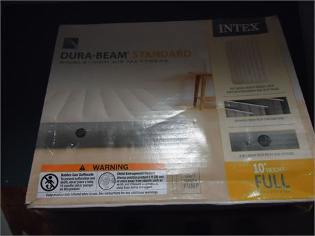 Intex 10 Inch Height Full Size Dura Beam Single High Air Mattress