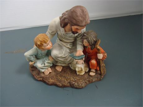 Masterpiece Porcelain By Homco  'The Fisherman' Statue