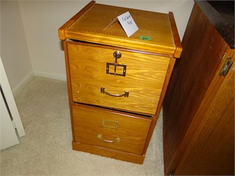 Oak Filing Cabinet