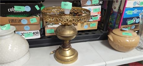 Vintage Metal Decorative Lamp Base. NO SHADE