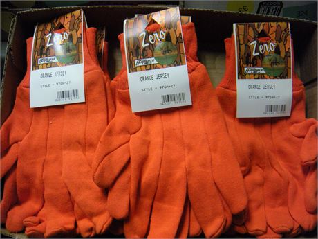 Orange Jersey Work Gloves