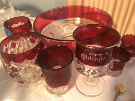 Ruby Flashed Glass
