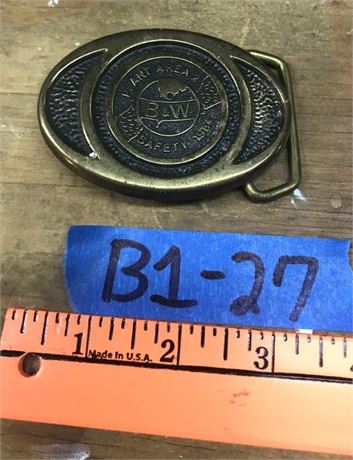 B&W Solid Brass Belt Buckle