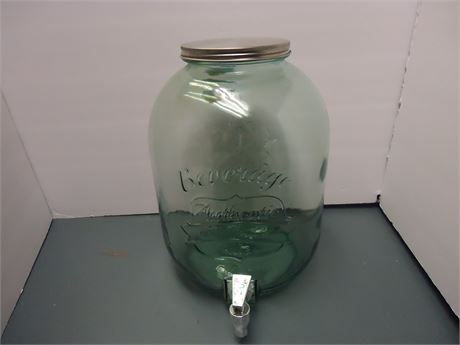 Large Glass Beverage Dispenser With Nozzle