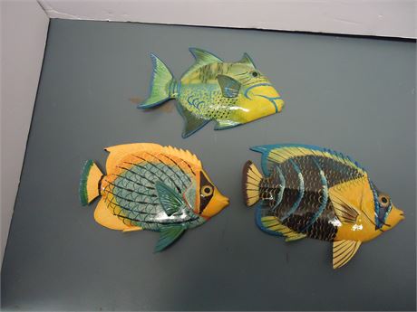 3 Decorative Wall Hanging Fish