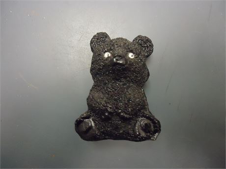 Small Bear Made Of Handcrafted Of Coal