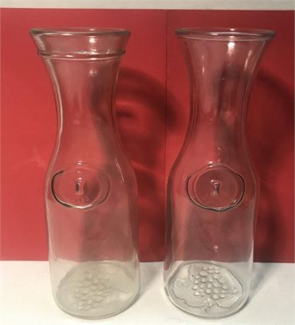2 Libby 1 Litre 32oz. Wine Decanter