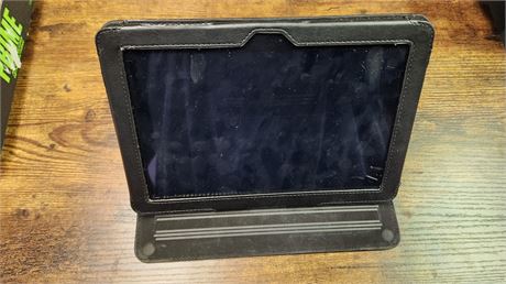 Samsung Galaxy Tablet & Charger & Case & Powers On