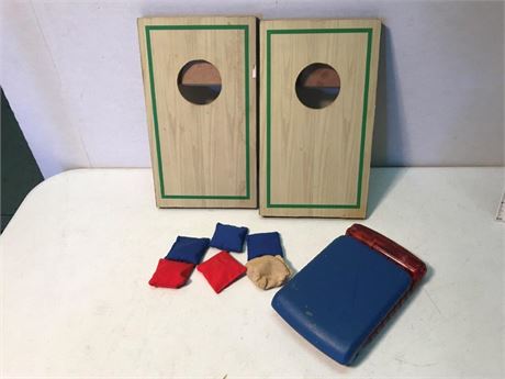 (RESALE) On the Go Games (Battleship & Cornhole)