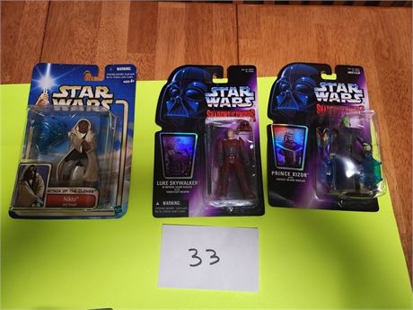 3 Star Wars Figures - 1996 & 2001