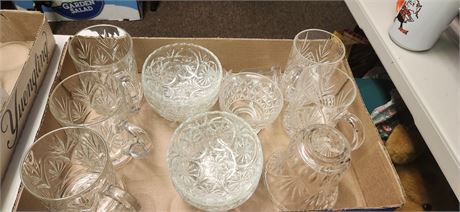 Lot Of Glass Cups & Bowls & misc.